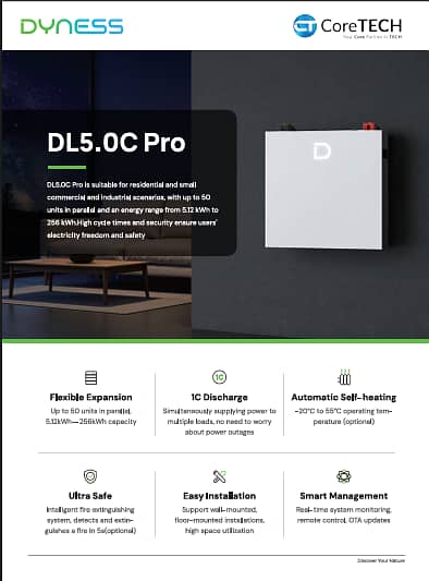Dyness DL5.0C Pro 5.12kWh Lithium Battery – CoreTECH