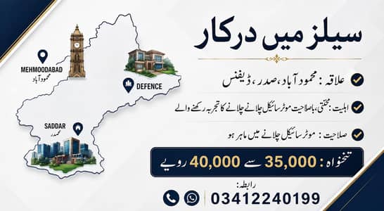 Salesman Required – Karachi | Salary 35,000–40,000