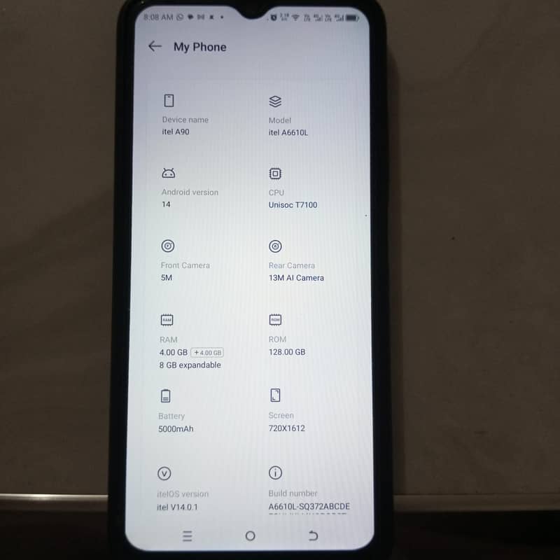 Itel A90 5