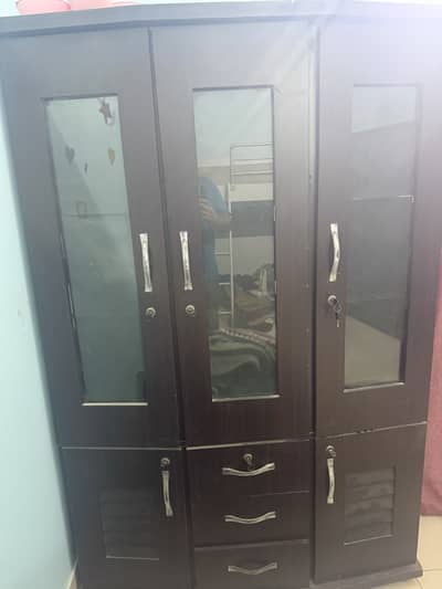 Wooden cupboard plus wooden wall unit (offer)