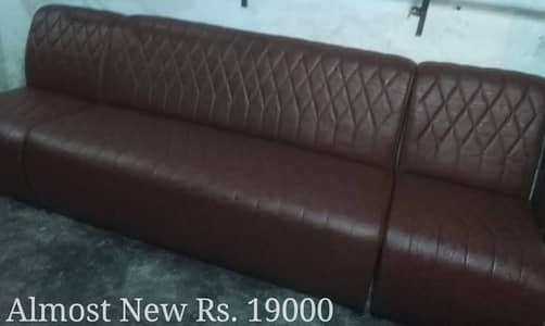 less use sofa set 5 seater armless and arm, single sofa office table