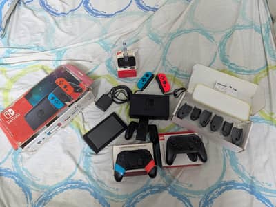 Nintendo Switch Jailbreak With All Original Accessories And Box