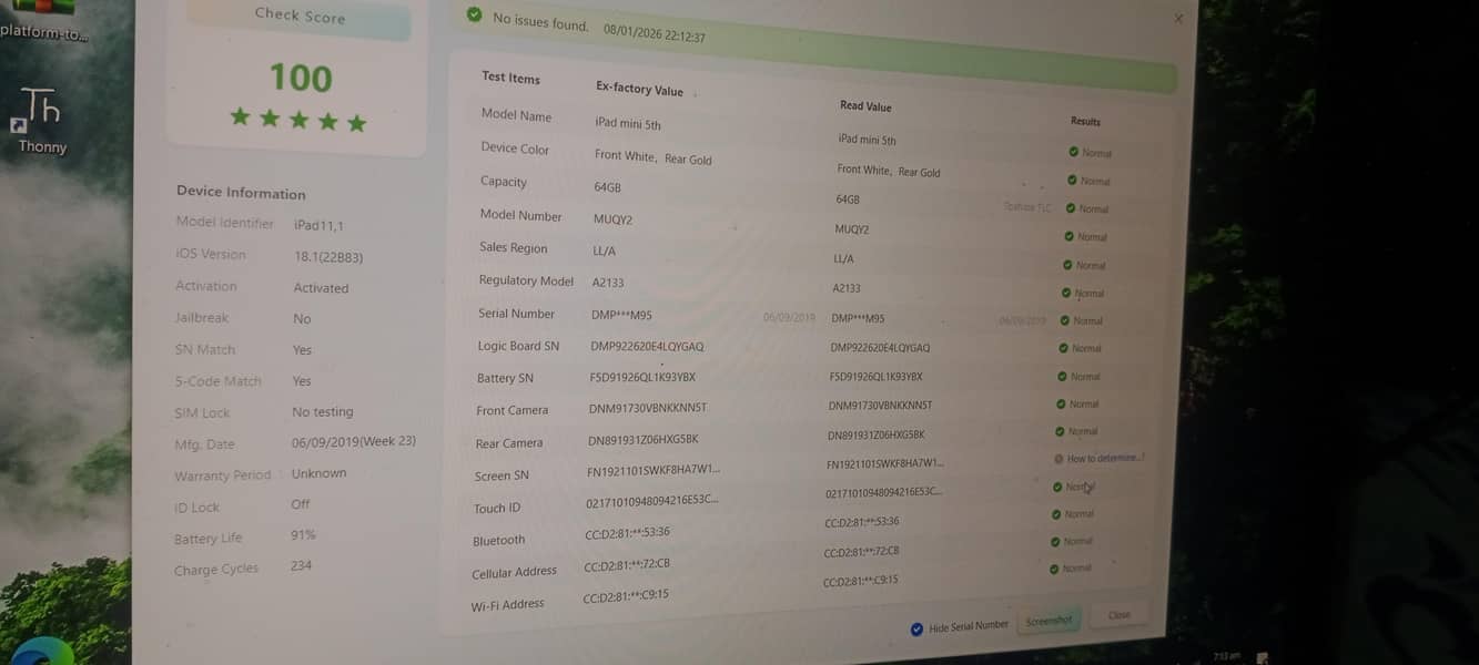 Ipad mini 5 like new 2