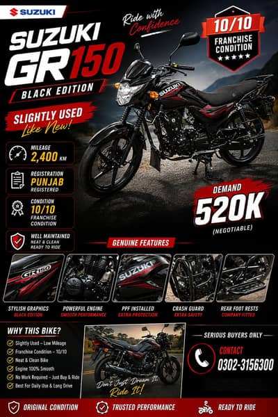 SUZUKI GR 150 | BLACK 2026