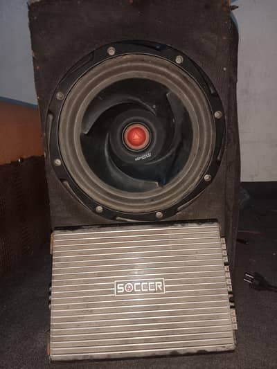 Kenwood woofer 12 inch woth amplifier fresh with big box