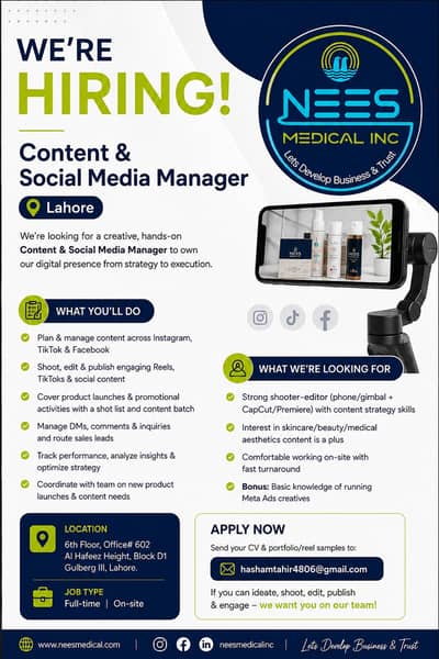 HIRING SOCIAL & CONTENT MEDIA MANAGER