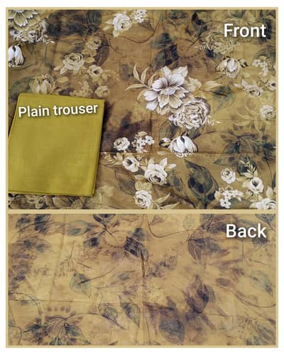 2pc suit | Unstitched 100% pure Lawn by Azura | Same orignal Trouser