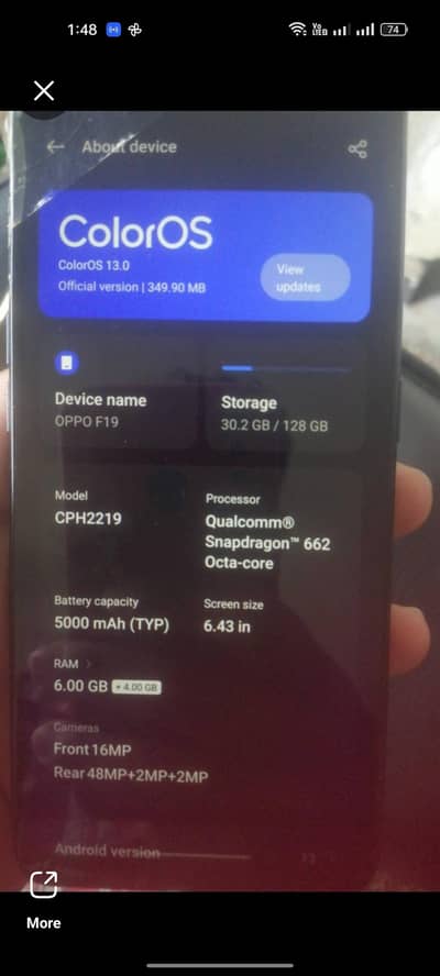 oppo a16 6 128