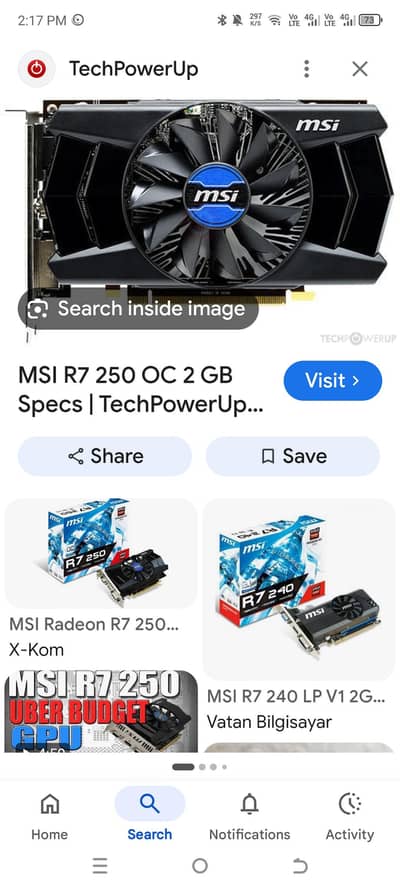 Radeon R7 250 3gb fans and SSD 128gb