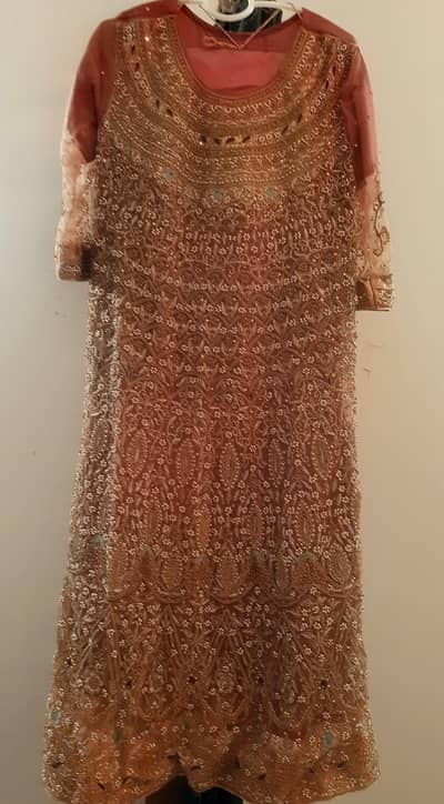 Walima Dress Maxi (Tea pink colour)