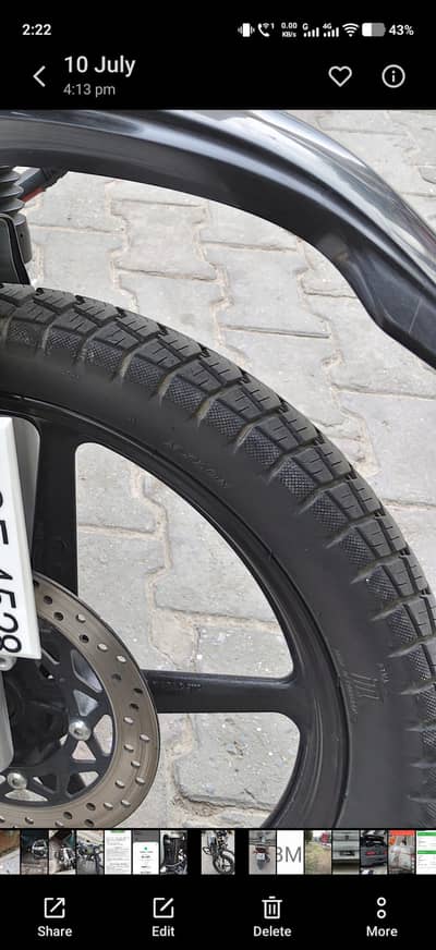 Yamaha ybr g front tyre