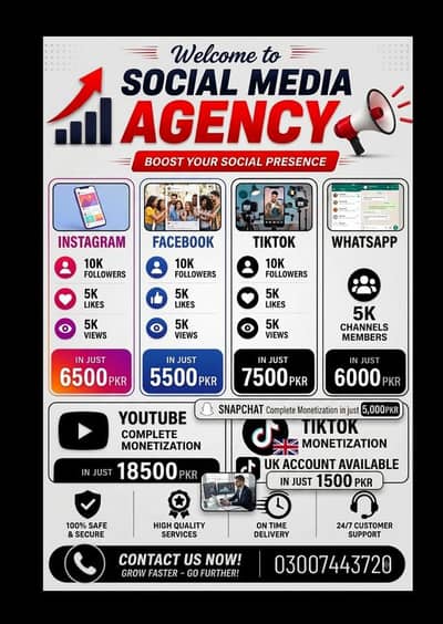 Social Media Marketing Services | TikTok, YouTube, Instagram, Facebook