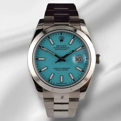 Men's Blue Watch Stainless Steel Water Resistant