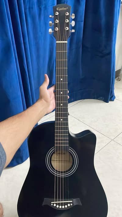 38 Inches Equites Acoustic Guitar For Begginers Urgent Sale