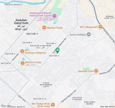 400 Yards East-Open Plot Main Entrance Sector S 70 Feet Road Gulshan-E-Maymar