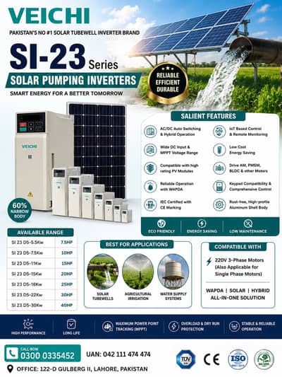 VEICHI Solar Pump Inverter | Energy Saving | Agricultural Tubewel