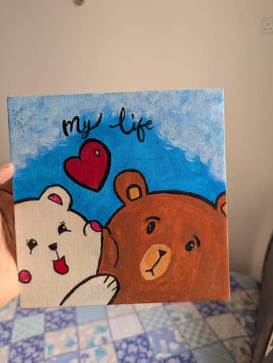 Cute Panda Couple Canvas | Wall Decor | Home & Office Art