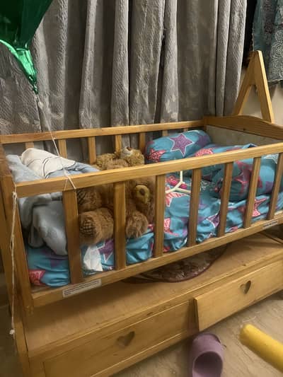 Baby cot along with mattress