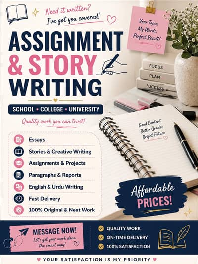 Professional Assignment and story writer
