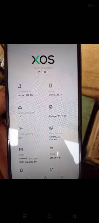 Infinix Hot 40i 8+8gb ram 256gb memory