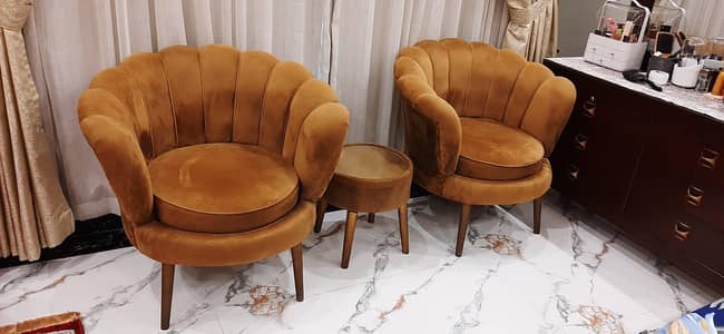 2 chair & one table . condition A. one