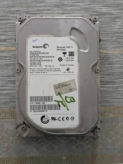 Seagate Barracuda 7200.12 250GB Desktop Hard Disk Drive (SATA 3.5")