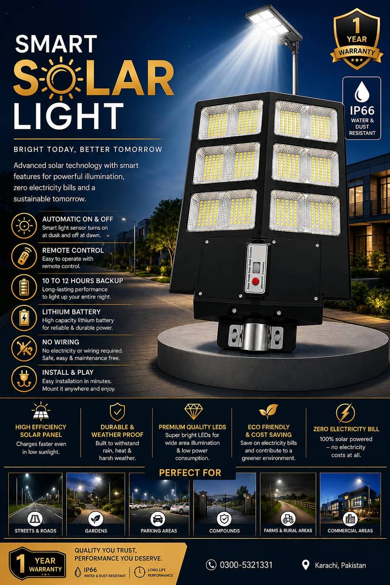 Smart Automatic Solar Light Remote Control 0