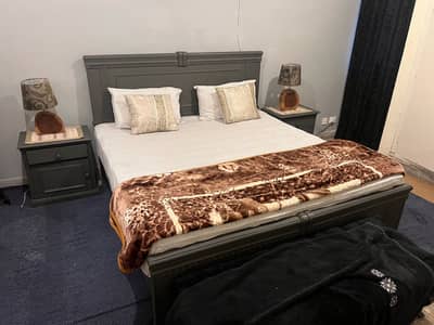 King Size Bed Set with side tables & dressing tables