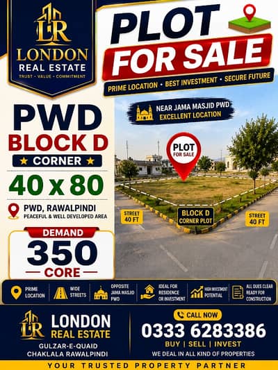 Plot for sale at PWD blockD