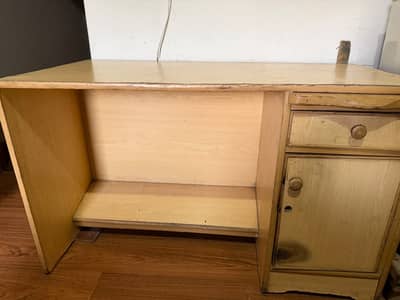 Wooden Study Table / Computer Table with Drawer & Storage