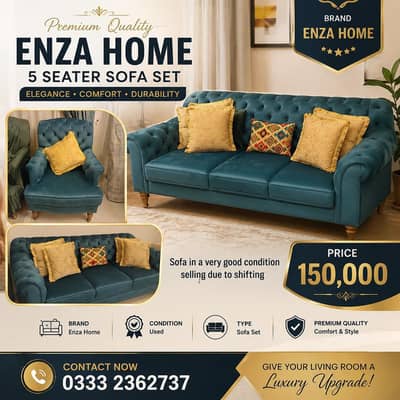 Enze home sofa set/5 seater sofa set/luxury sofa set/ velvet sofa set
