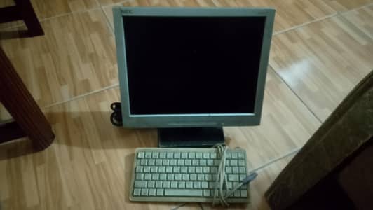 Complete Desktop Computer Set (CPU, NEC LCD Monitor, Keyboard)