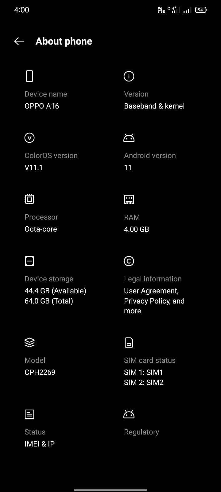 OPPO A16 6