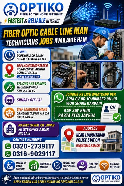  Optiko Fiber Optic Technician Jobs