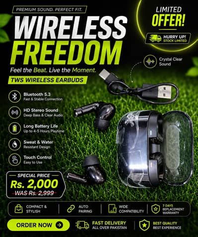 Buds 3 Pro Wireless Earbuds | Premium Sound | Bluetooth | Touch Contro