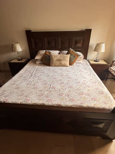 Beautiful wooden bed - well maintained
