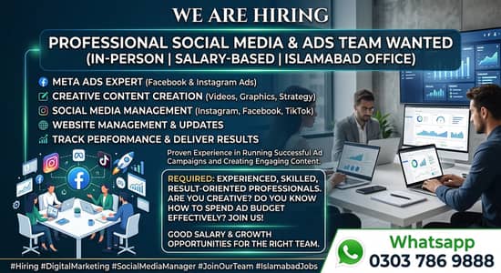 Hiring: Experienced Social Media & Meta Ads Expert (In-Person | Full-