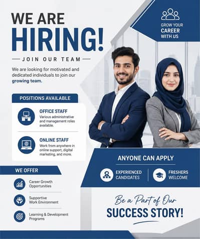 Hiring for online and office work