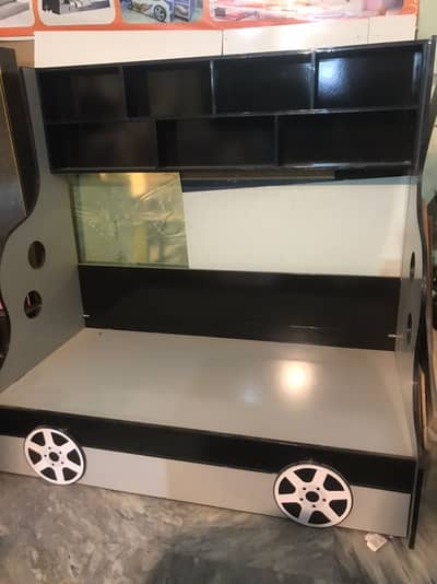 Double Kids Bed with Cabin Rack In Gujranwala | Two Kids Bed