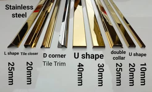 Stainless steel golden strips