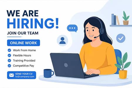 WE ARE HIRING A MALE AND FEMALE STAFF FOR ONLINE WORK
