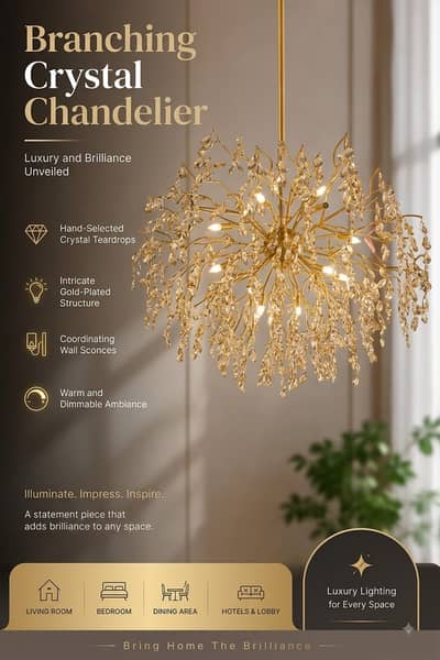 Fancy Lights (Branching Crystal Chandelier)