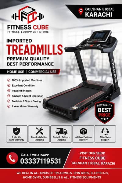 SLIGHTLY USED TREADMILLS ARE AVAILABLE STARTING 62K 0333*711*9531