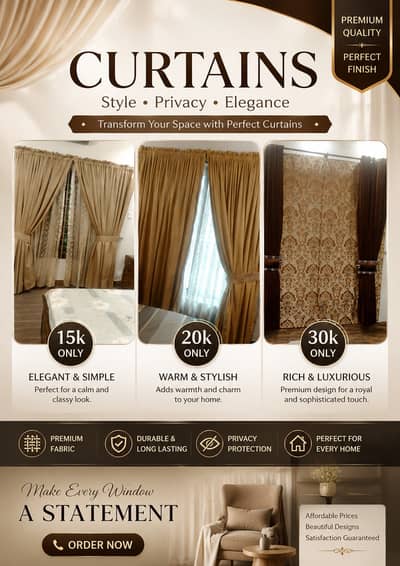 Premium Curtains for Sale | Elegant Designs | Starting from 15K