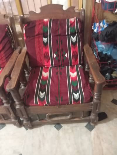 Wooden Sofa 1 (Diyar) = 35,000, Foam Spring Sofa 30,000