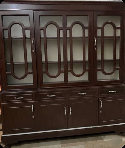 Solid wooden  and Glass showcase