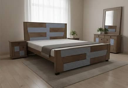 Bed set- king size bed-Luxury bed-Polish bed set- bed with side table