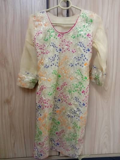 small size banarsi trouser chiffon duppata two time use only