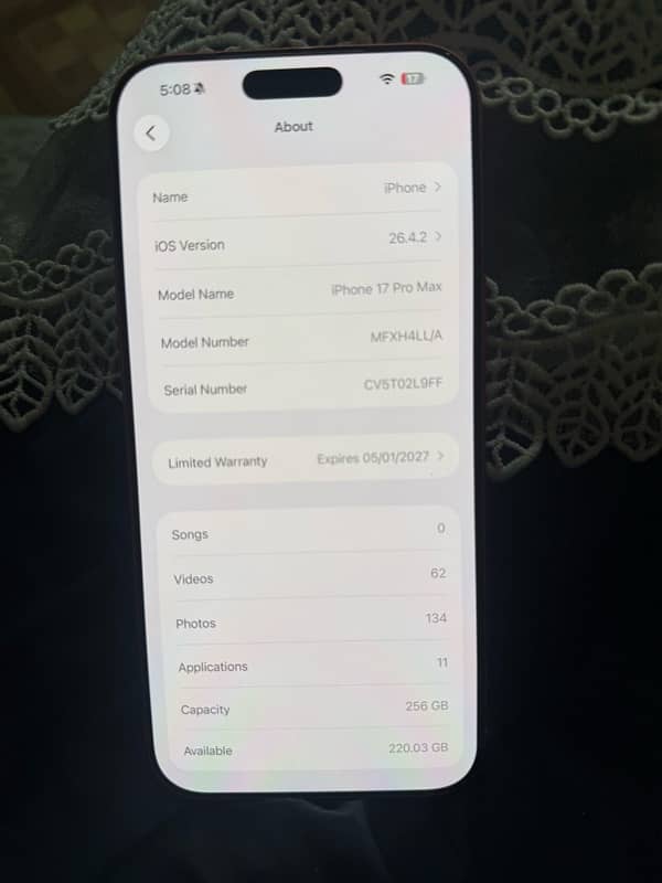 iPhone 17 pro max dual e sim 1