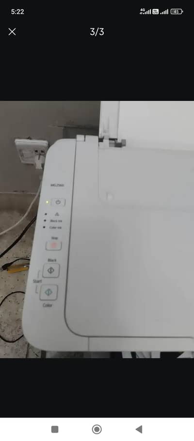 Canon mg 2560 all in one printer prints scan copy color black